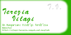 terezia vilagi business card